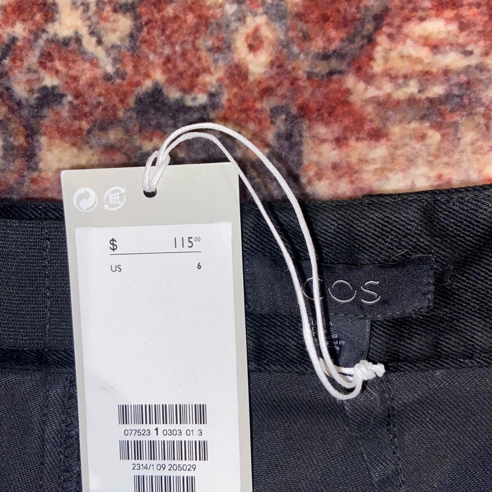 NWT Cos Black Corduroy Mini Skirt